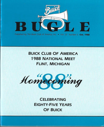 THE BUICK BUGLE 1988 OCT - HOMECOMING NATIONAL MEET, 85 YEARS OF BUICK